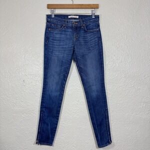 J Brand Low Rise‎ Jeans 26 The Deal Skinny High Tide Ankle Zip Boho Festival Y2K